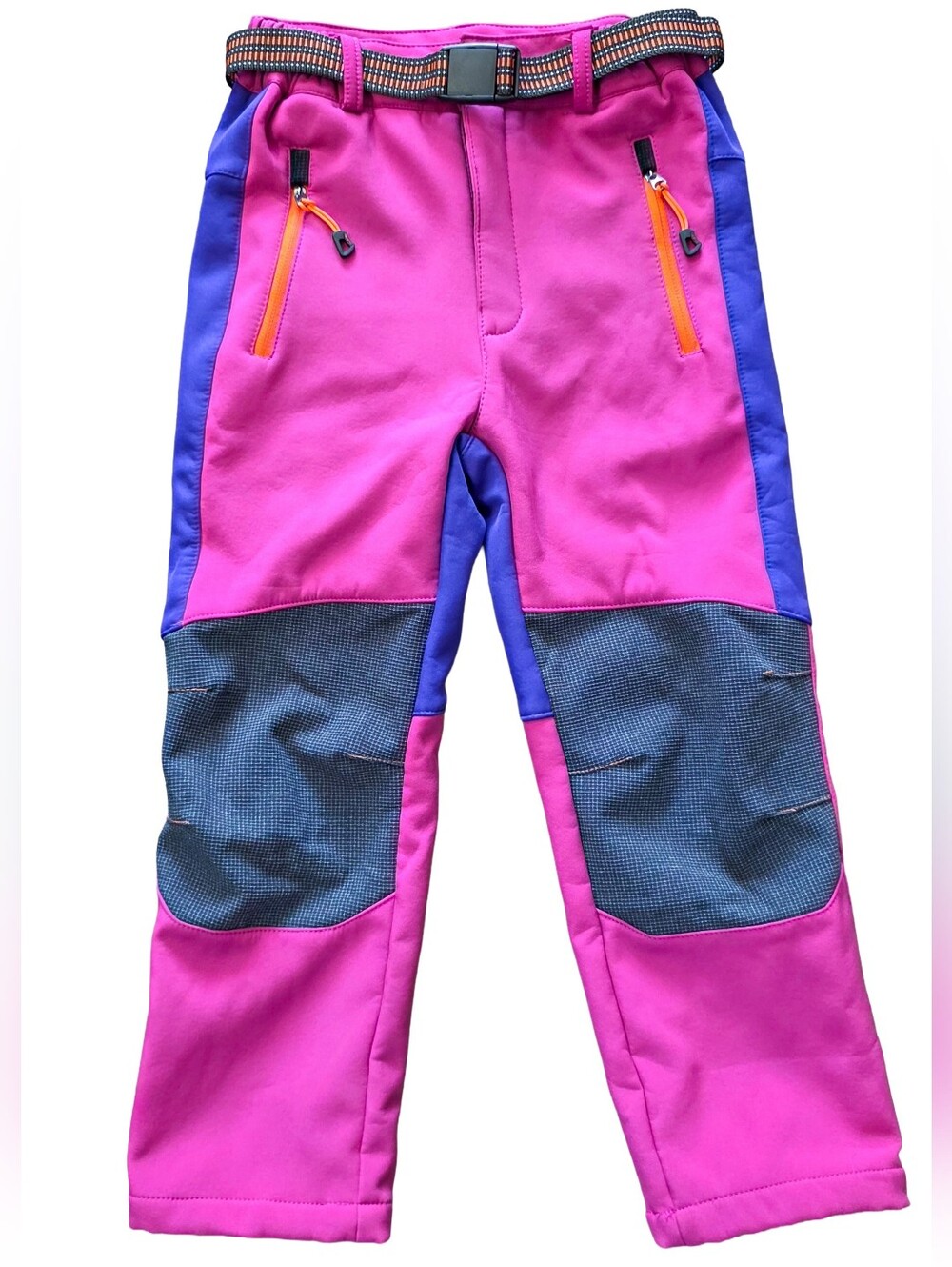 Kids Pink & Purple Outdoor Softshell Pants